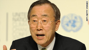 Ban Ki-Moon: "The deal is backed by money and the means to deliver it."